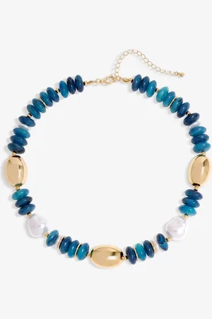 Moodstreet Blue Bead Statement NecklaceJeden