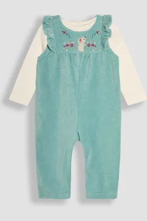 JoJo Maman Bébé Mouse Appliqué Velour Dungarees and Top Set12