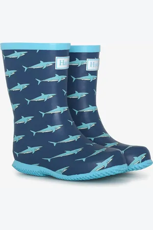 Hatley Blue Shark Tank Packable Welliesuk8eu255