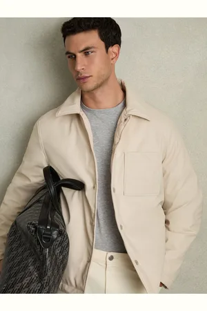 Reiss Hyde Padded Technical Press-Stud OvershirtM