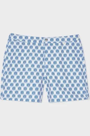 Paul Smith Blue Printed Swim ShortsM