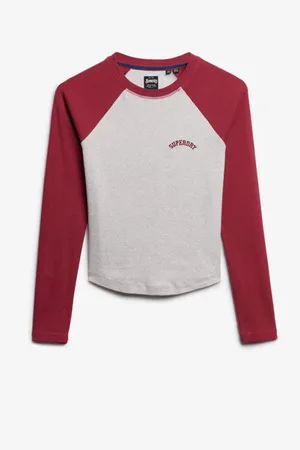 Superdry Essential Logo Ribbed Baseball Long Sleeve Top42