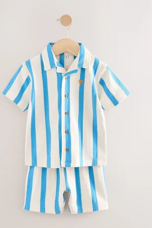 Next Short Sleeve 100% Cotton Shirt & Shorts Set (3mths-7yrs)9298 cm