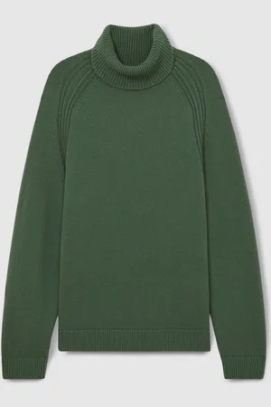 Reiss Stratus Wool-Blend Ridge-Seam Roll-Neck JumperXS
