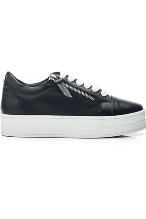 Moda In Pelle Abbiy Chunky Slab Sole Side Zip Lace Up TrainersEU 38 (UK 5)