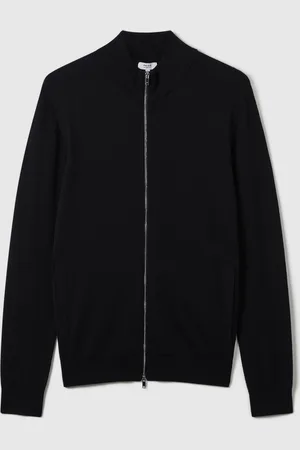 Reiss Kardigan Hampshire wełny merino z półgolfemXL
