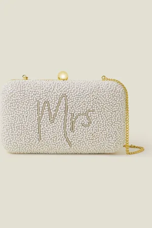 Accessorize Bridal Mrs Hardcase Clutch BagJeden
