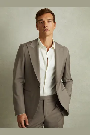Reiss Harley Textured Wool Blend Single Breasted Blazer40