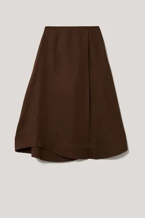 Jigsaw 100% Linen Wrap Detail Skirt44