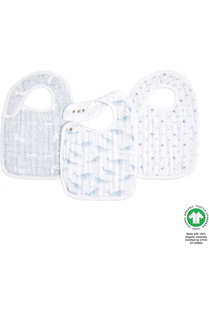 Aden + Anais Rising Star 100% Cotton Muslin Snap Bibs 3 PackJeden