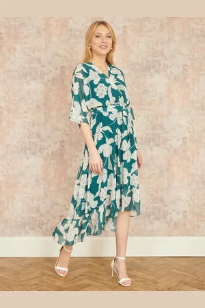 Yumi Kimono Sleeves Midi Dip Hem Wrap Midi Dress52