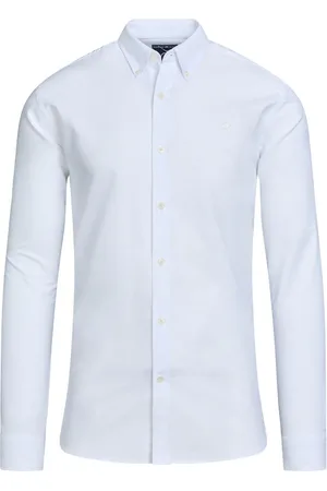 Raging Bull Long Sleeve Classic 100% Cotton Oxford White ShirtM