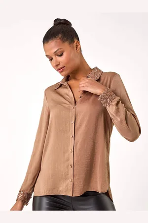 Roman Sequin Collar and Cuff Shirt46