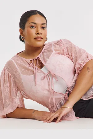 Simply Be Lace Tie Front Top38