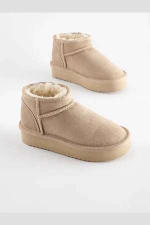 Next Suede Faux Fur Lined Pull On Ankle BootsEU 41 (UK 7)