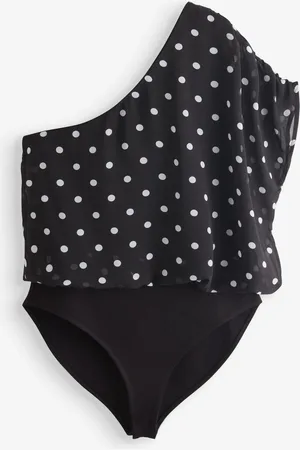 French Connection Xia Ponte Chiffon BodysuitXL