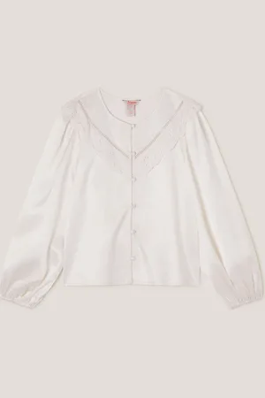 Monsoon Embroidered Collar Satin Blouse134140 cm