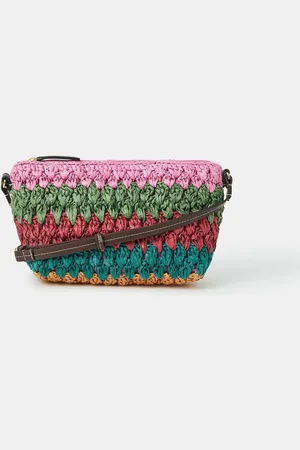 Accessorize Mix Woven Raffia Cross-Body BagJeden