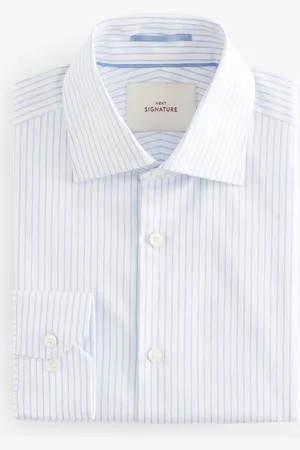 Next Slim Fit Signature 100% Cotton Single Cuff Shirt With Cutaway Collar46cm R (UK 18 R)