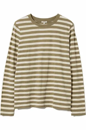 Jigsaw 100% Cotton Stripe Long Sleeve T-ShirtS