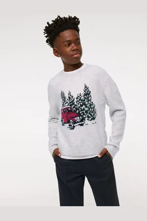 Abercrombie & Fitch Natural Knitted Christmas Jumper11