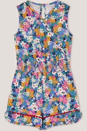 Monsoon Floral Print Sleeveless 100% Cotton Playsuit122128 cm