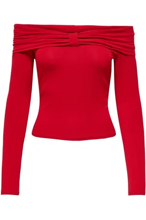 ONLY Long Sleeve Off Shoulder Bow Top38