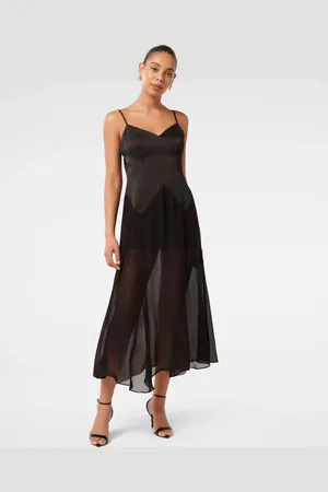 Forever New Scarlett Sheer Skirt Midi Dress36