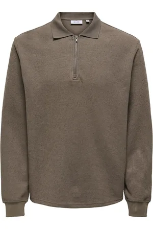 Only & Sons Long Sleeve Half Zip Polo ShirtXXL