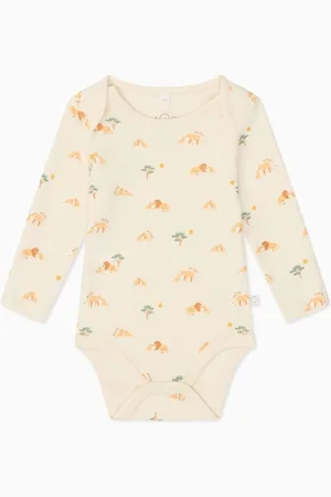 Mori Cream Bamboo Long Sleeve Bodysuit50 cm