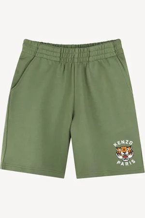Kenzo Green Small Tiger Print Logo Bermuda Shorts140146 cm