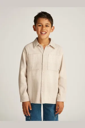 Calvin Klein Relaxed 100% Cotton Check Overshirt8 lat (128 cm)