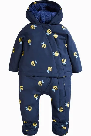 Frugi Kombinezon i płaszcz 2-w-1 w kolorze granatowym z motywem trzmiela9