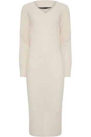 Long Tall Sally Premium V-Neck Ribbed Dress38 Wysoki