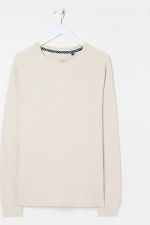Fat Face FatFace Long-Sleeve Waffle Crew3XL regularny