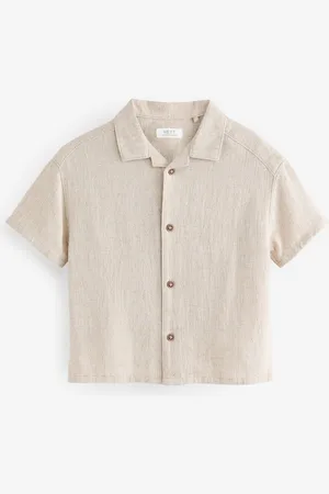 Next Short Sleeves Linen Blend Revere Collar Shirt (3mths-7yrs)3