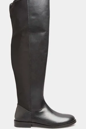 Long Tall Sally Stretch Over The Knee Leather BootsEU 42 (UK 8)