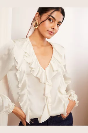 Friends Like These Crinkle Satin Tie Neck Blouse50