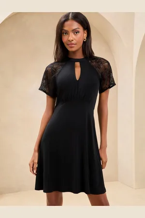 Lipsy London Short Sleeve Keyhole Jersey Mini Dress46