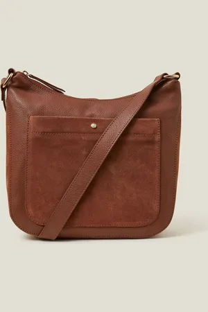 Accessorize Leather Messenger Cross-Body BagJeden