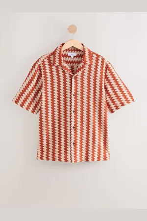 Next Stripe Crochet Short Sleeve ShirtXS