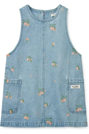 Liewood Blue 100% Organic Cotton Angelica Printed Denim Dress104110 cm