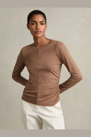 Reiss Sierra Ruched Side Crew-Neck TopXS