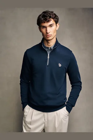 Paul Smith Logo Quarter Zip 100% Cotton SweatshirtM