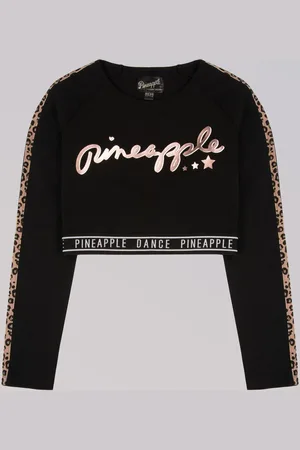 Pineapple Logo Girls Long Sleeve Crop Top11