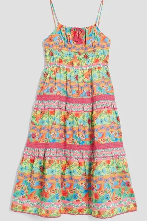 River Island Girls Tropical Stripe Maxi Dress110116 cm