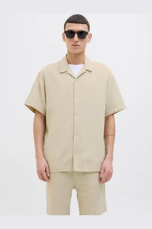 JACK & JONES Textured Resort Collar Short Sleeve 100% Cotton ShirtXXL