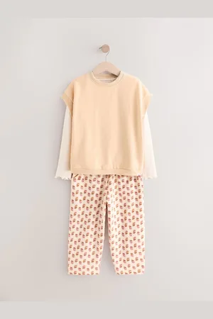 Next 100% Cotton Crew Sweatshirt Vest and Barrel Leg Joggers Set 3 Piece (3mths-7yrs)6