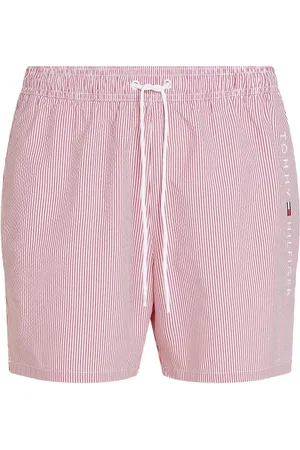 Tommy Hilfiger Medium Length Stripe Drawstring Swim TrunksL