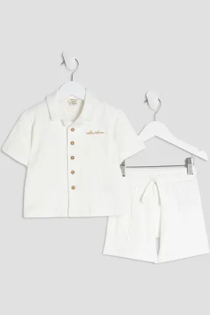 River Island Boys Textured Revere Shirt Set104110 cm